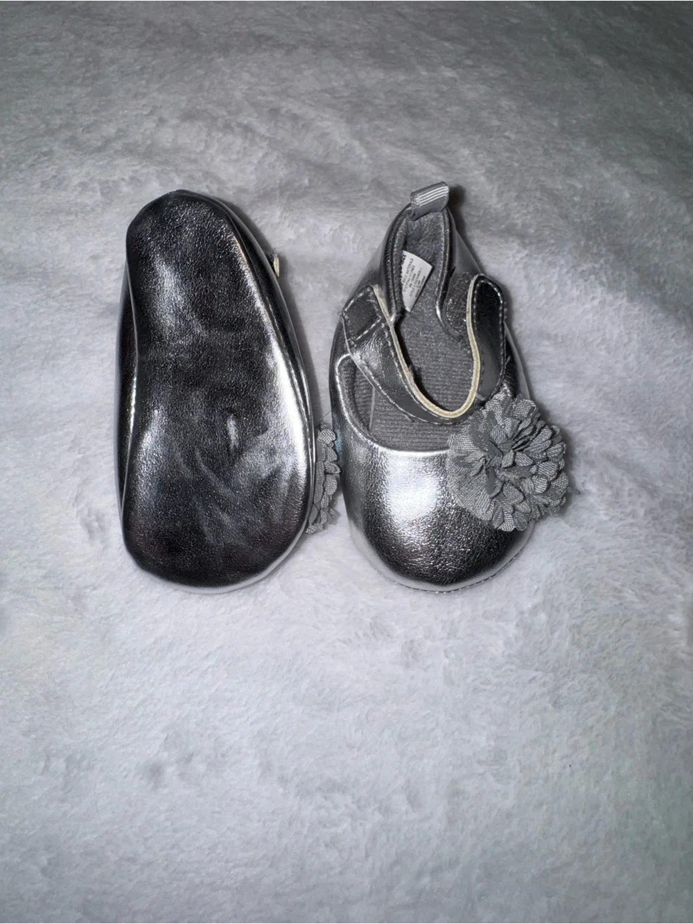 Rising Star Silver & Glitter Pink Baby Shoe Trio size 1